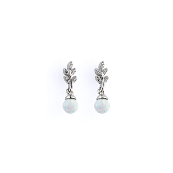 Opal Leaf Earrings