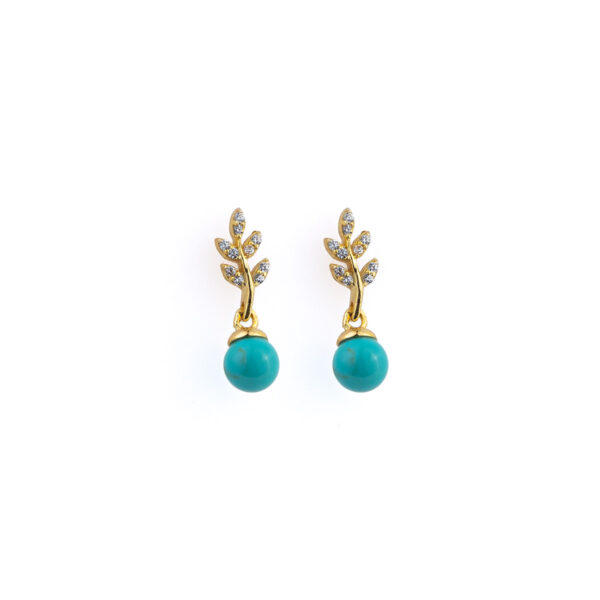 Turquoise Leaf Earrings