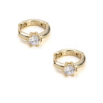 Cubic Zirconia Hoop Earrings