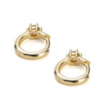 Σκουλαρίκια με Ζιργκόν - Επιχρυσωμένο Ασήμι - Image 3