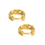 Gold Plated Hoop Earrings - Image 3