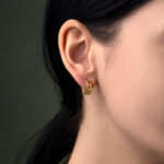 Gold Plated Hoop Earrings - Image 2