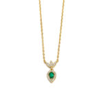 Teardrop Zirconia Necklace Silver 925 Gold Plated