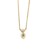 Teardrop Zirconia Necklace Silver 925 Gold Plated - Image 3