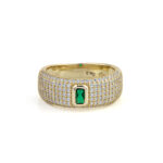 Green Cubic Zirconia Ring
