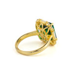 Δαχτυλίδι με Πράσινο Ζιργκόν - Ασήμι - Image 3