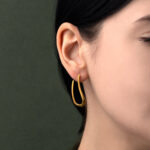Gold Plated Geometric Earrings - Image 2