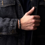 Meandros Motif Bracelet with Onyx and Sodalite Beads - Image 2