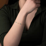 Enamel Gold Four Leaf Clover Bracelet - Image 2