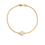 14Κ Χρυσό βραχιόλι με Τετράφυλλο Τριφύλλι