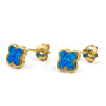 Clover Opal Stud Earrings
