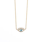 Eye Gold Zircon Necklace