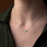 Eye 9K Gold Zircon Necklace - Image 2