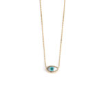 Evil Eye 9k Yellow Gold Necklace