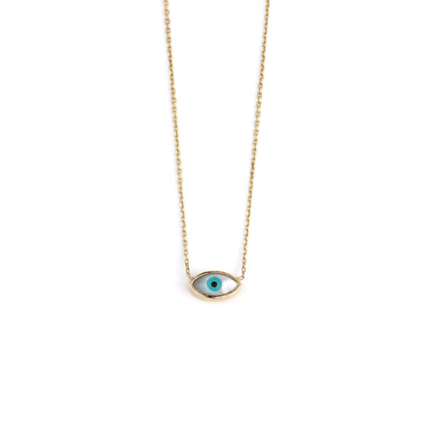 Evil Eye 9k Yellow Gold Necklace