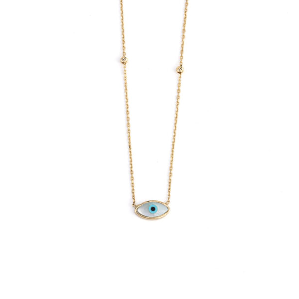 Evil Eye 14k Yellow Gold Necklace