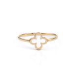 14k Gold Four Leaf Clover Ring