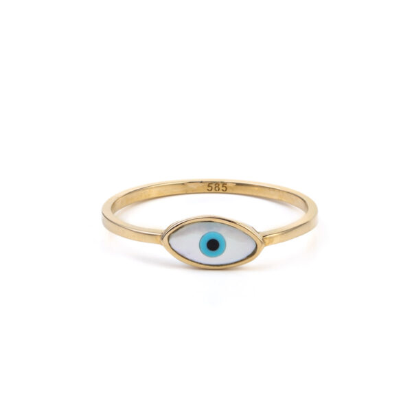 Fildisi Eye Gold K14 Ring