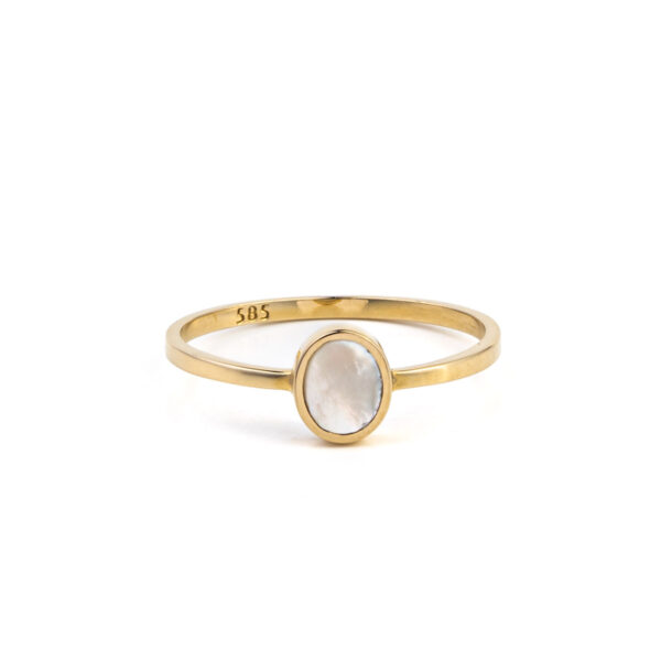 Moonstone K14 Gold Ring