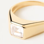 Δαχτυλίδι PDPAOLA Square Shimmer Stamp Gold - Image 3