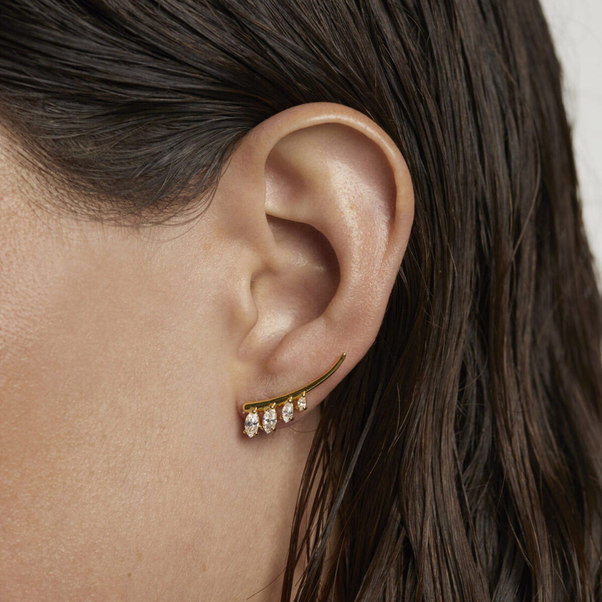 Σκουλαρίκια PDPAOLA Aqua Climbing – Επιχρυσωμένο Ασήμι 925 - Image 2