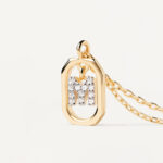 Mini Letter M Necklace - Image 2