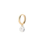 PD Paola Aqua Single Hoop Earring