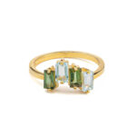 Blue Topaz Tourmaline Ring