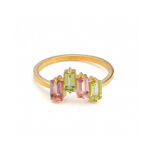 Tourmaline and Peridot Ring