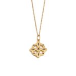 Κολιέ Λουλούδι Blue Topaz – Επιχρυσωμένο Ασήμι 925 - Image 3