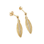 Leaf Zirconia Earrings