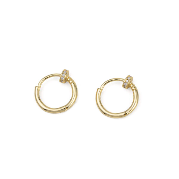 Hoop Earrings with Zircon