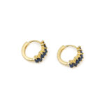 Blue Hoop Earrings