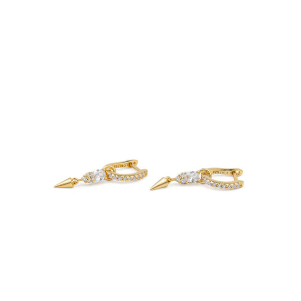 White Zircon Drop Earrings