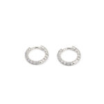 Zircon Hoops Earrings - 925 Sterling Silver - Image 3