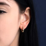 Breeze Hoops Earrings - 925 Sterling Silver and Gold Plated - Image 2