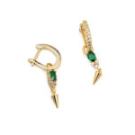 Green Zircon Drop Earrings