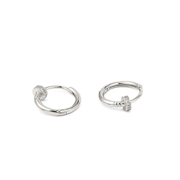Sun Hoops Earrings with Zircon