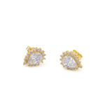 White Stone Stud Earrings