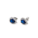 Dark Blue Stone Stud Earrings