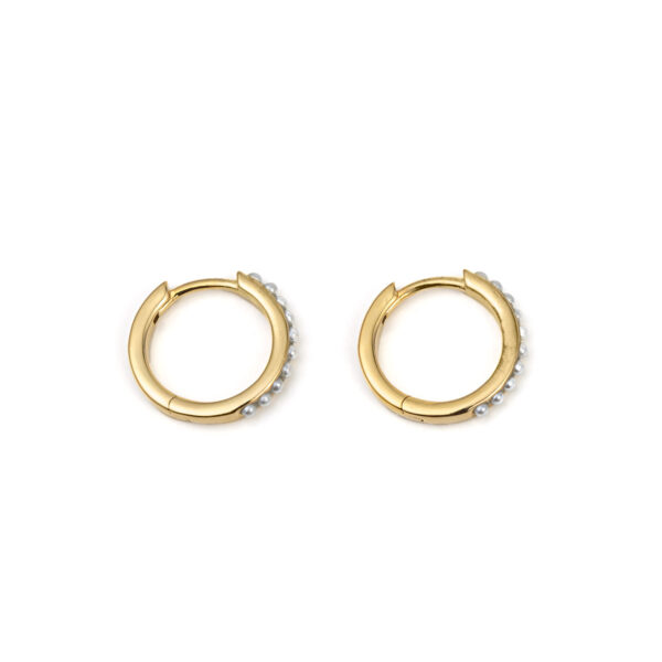 Fresh Water Pearl Hoops Earrings