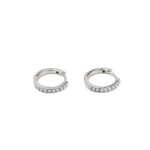 Fresh Water Pearl Hoops Earrings - 925 Sterling Silver
