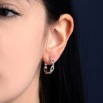 Κρικάκια Αλυσίδα με Ζιργκόν – Ασήμι 925 - Image 2