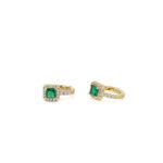 Green Zircon Hoop Earrings