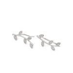 Leaves Zircon Stud Earrings