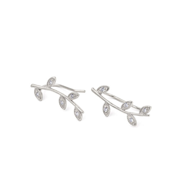 Leaves Zircon Stud Earrings