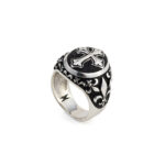 Sterling Silver Cross and Fleurs-de-lis Ring - Image 3