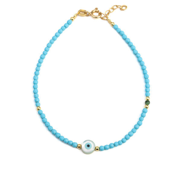 Round Evil Eye Turquoise Bracelet