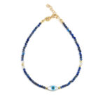 Evil Eye Lapis Bracelet - Sterling Silver