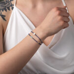 Round Evil Eye Lapis Bracelet - Sterling Silver - Image 2